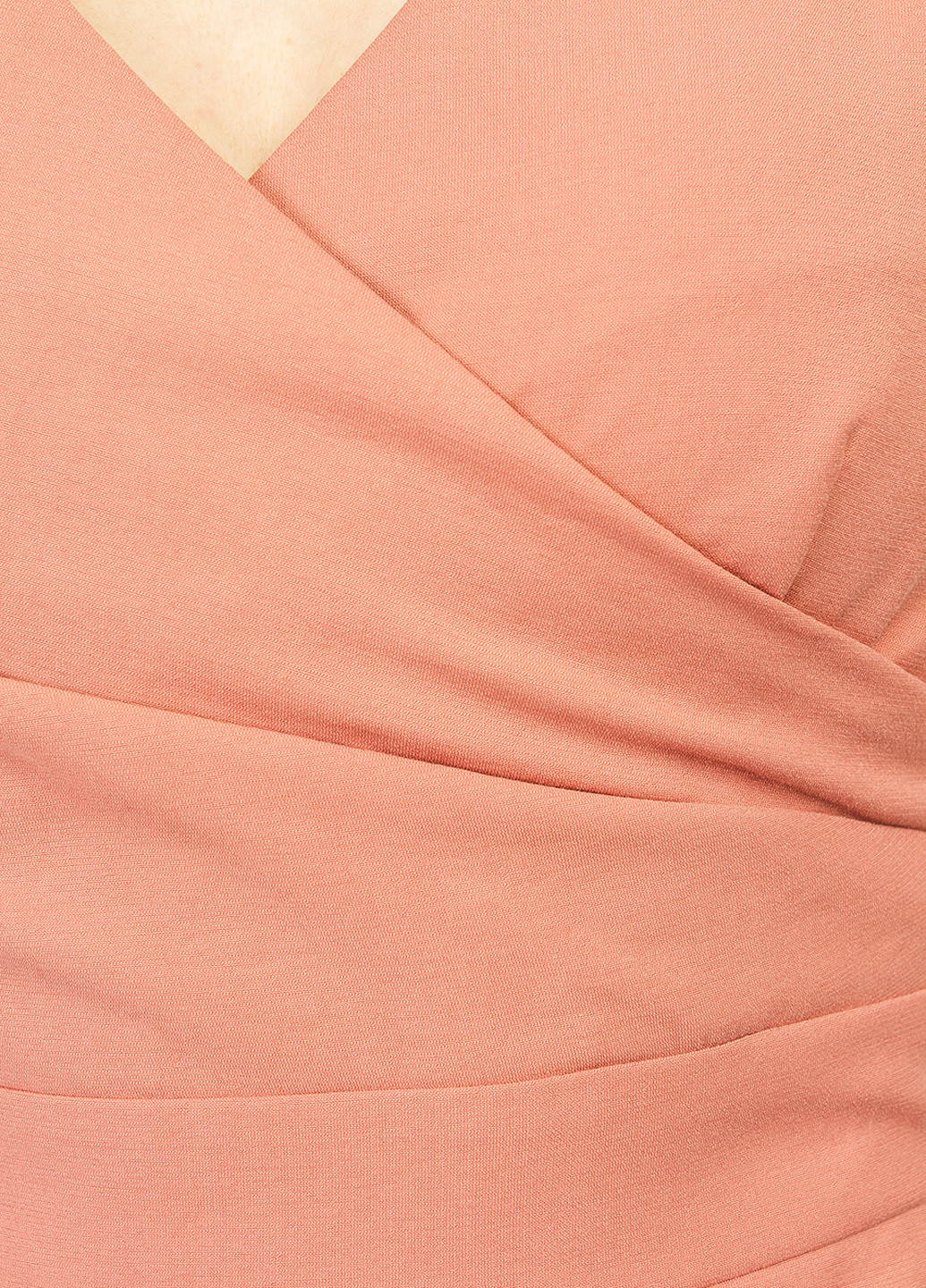Розово-коричневое кэжуал платье на запах, футляр BGL однотонное