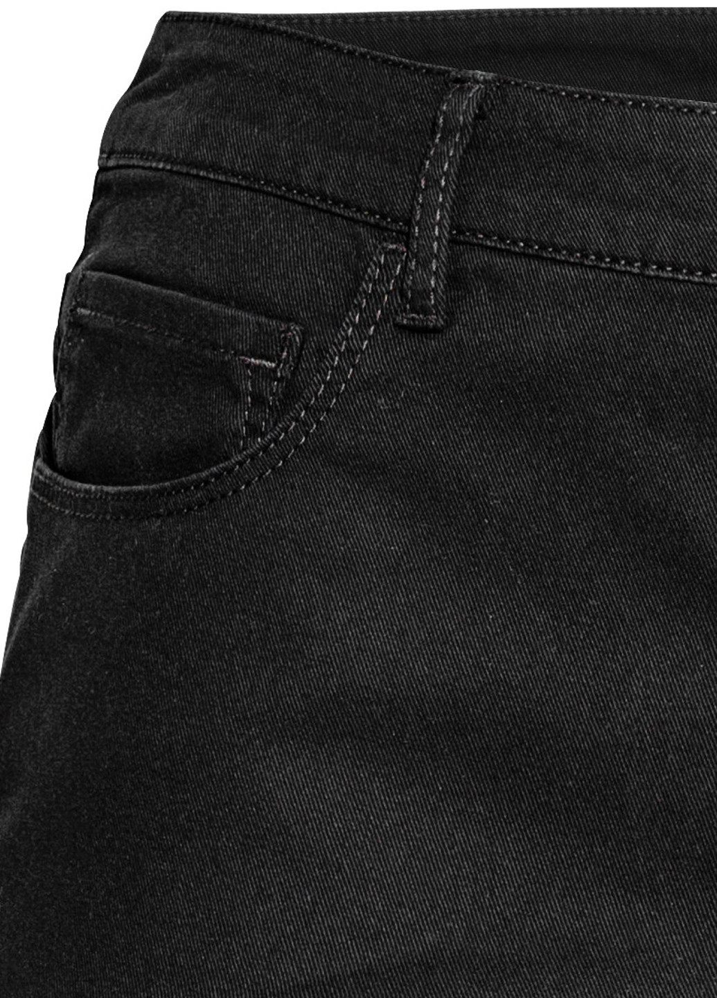 Шорти H&M однотонні чорні джинсові бавовна