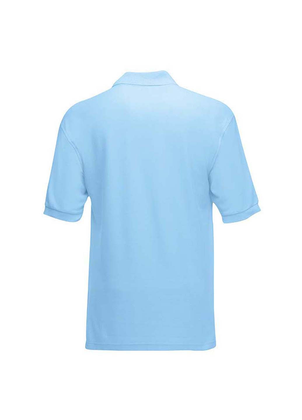 Светло-голубой футболка-поло для мужчин Fruit of the Loom