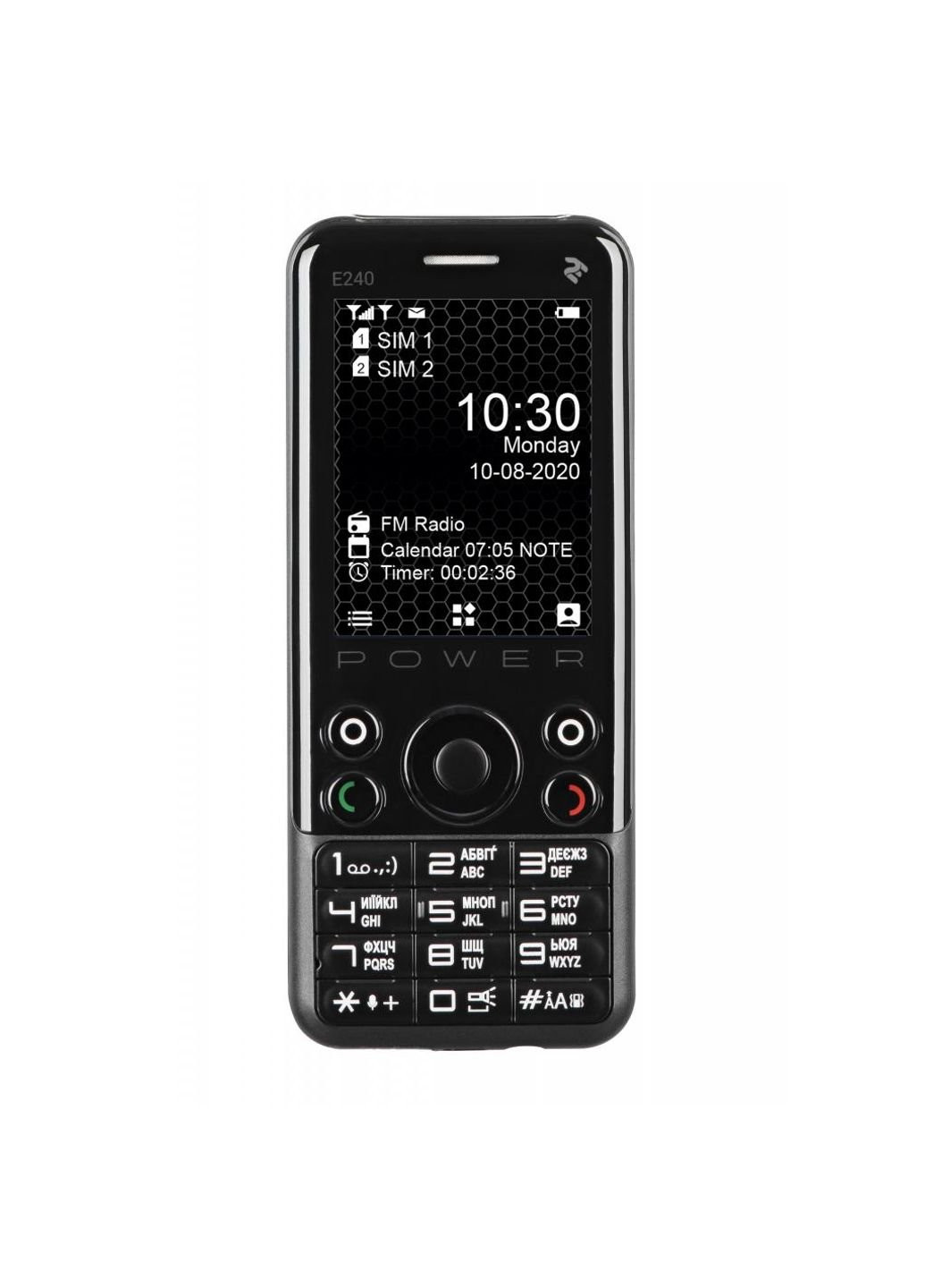 Мобільний телефон (680576170088) 2E e240 power black (253507671)
