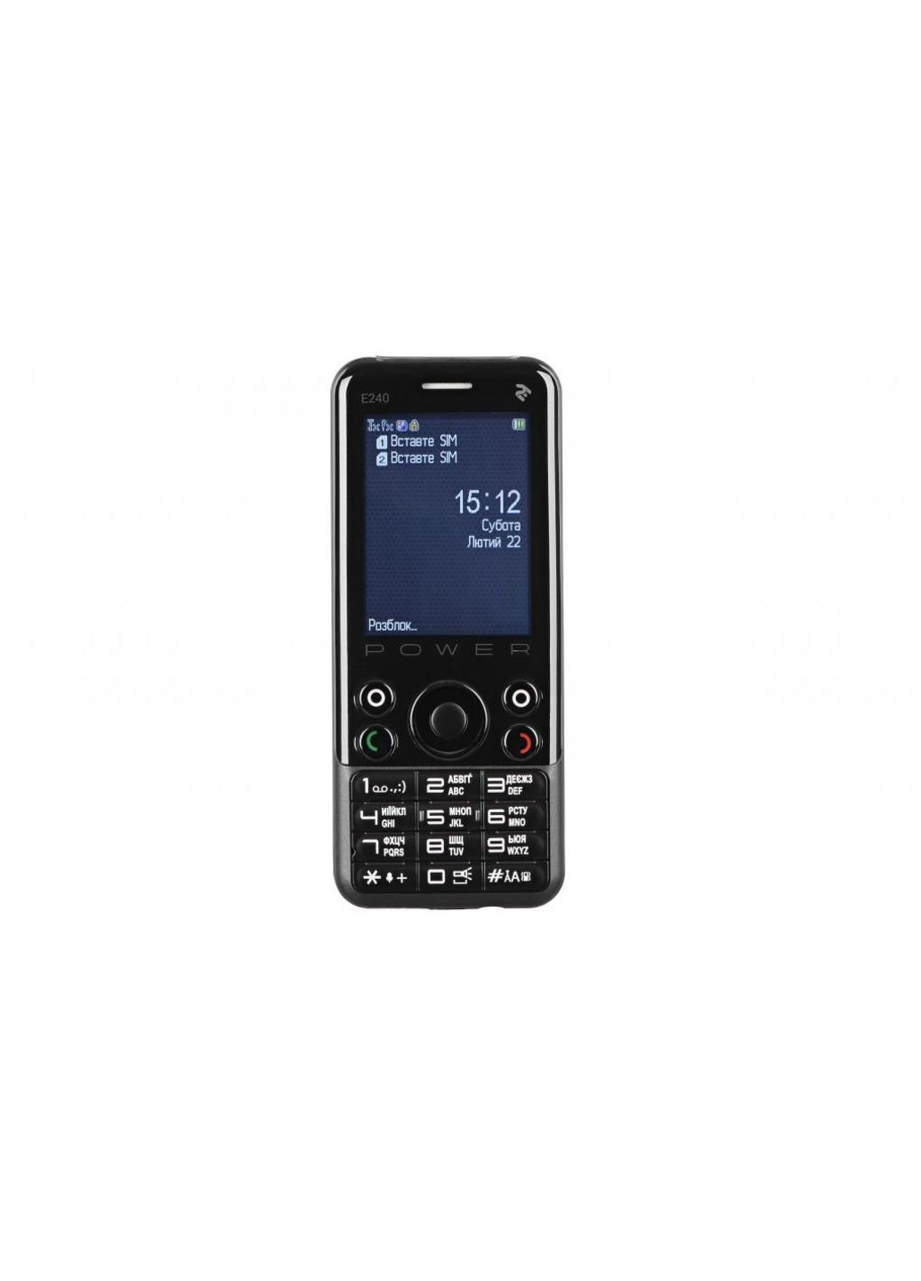 Мобільний телефон (680576170088) 2E e240 power black (253507671)