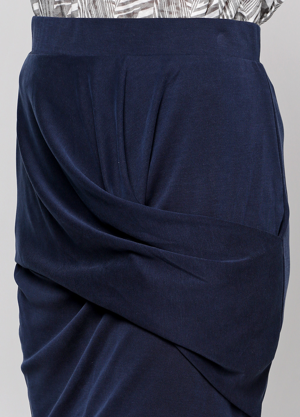 Синяя кэжуал однотонная юбка B.Young мини