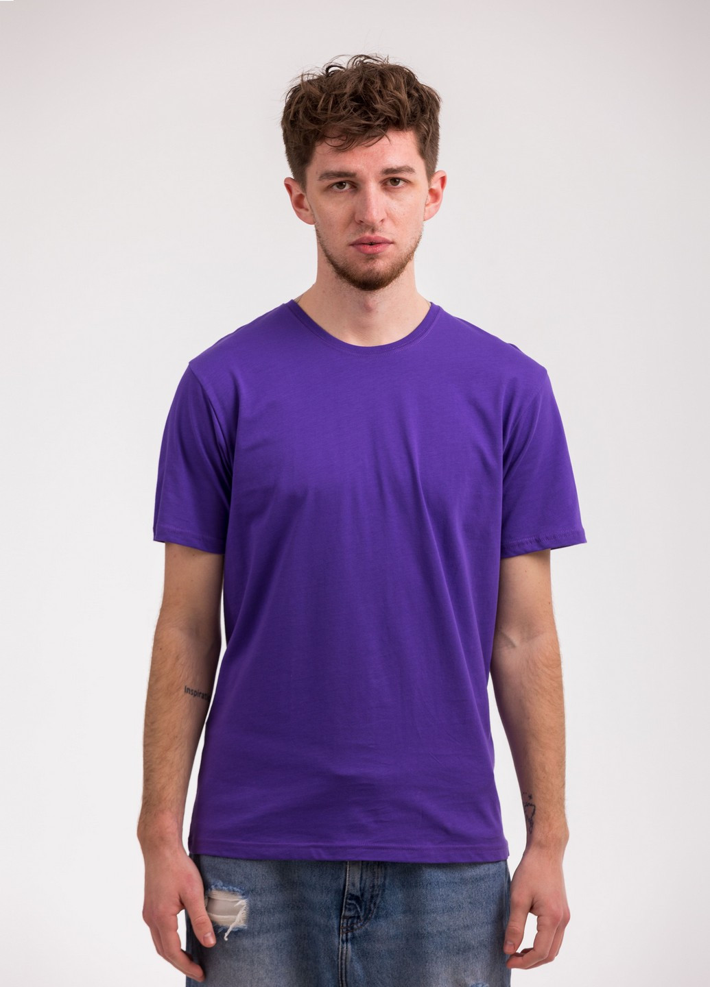 Фіолетова футболка чоловіча Наталюкс 12-1343