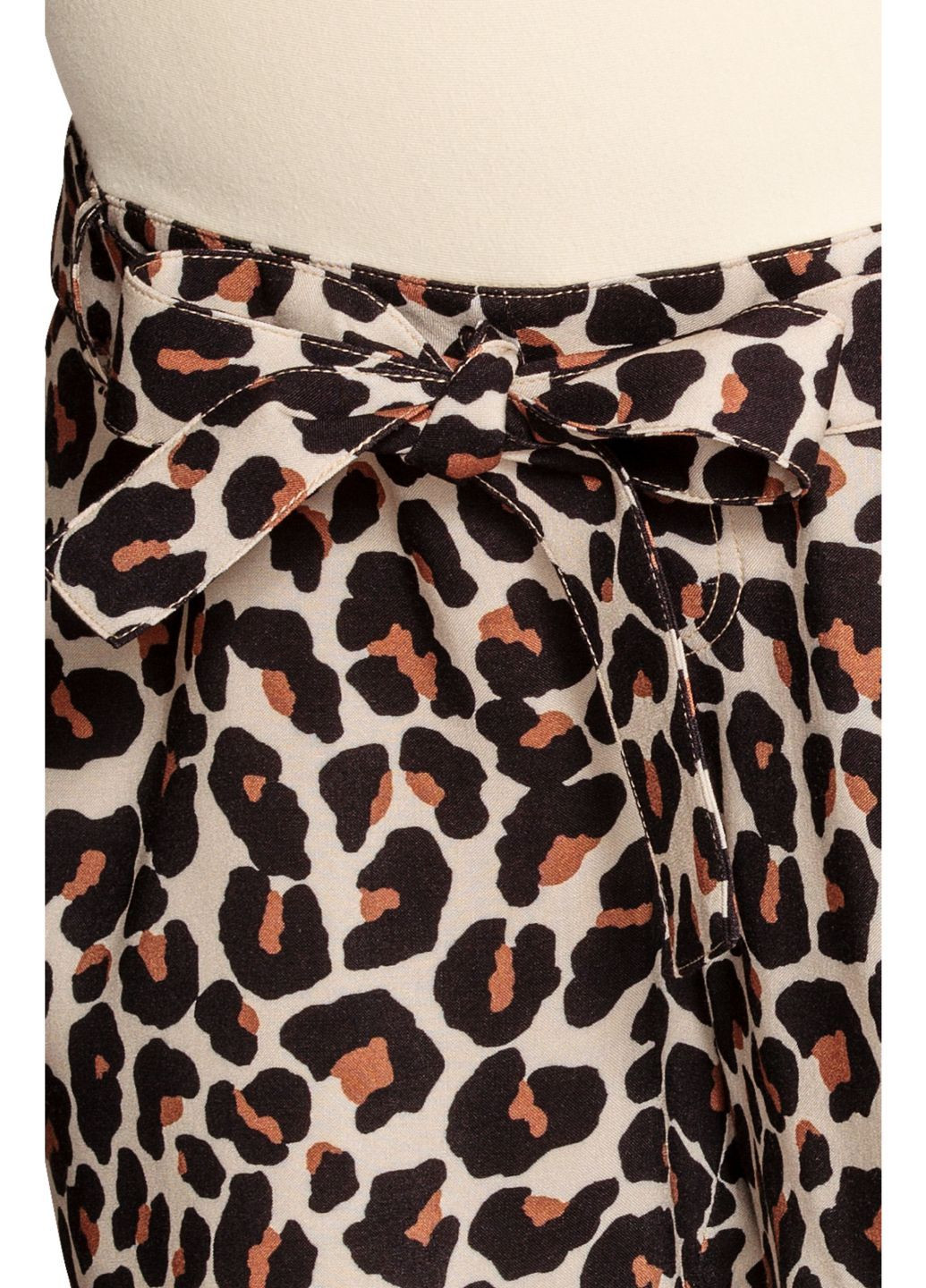 Шорти для вагітних H&M леопардові коричневі кежуали віскоза, бавовна