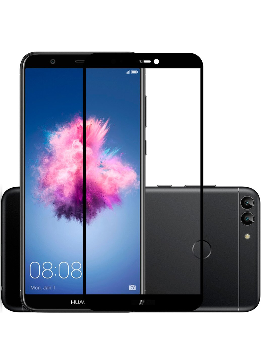 Захисне скло з рамкою для Huawei P Smart (black) CAA (96874641)