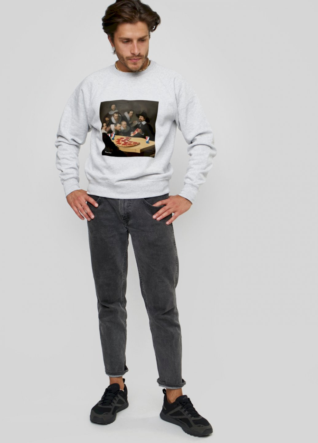 Серый свитшот мужской YAPPI (198688960)