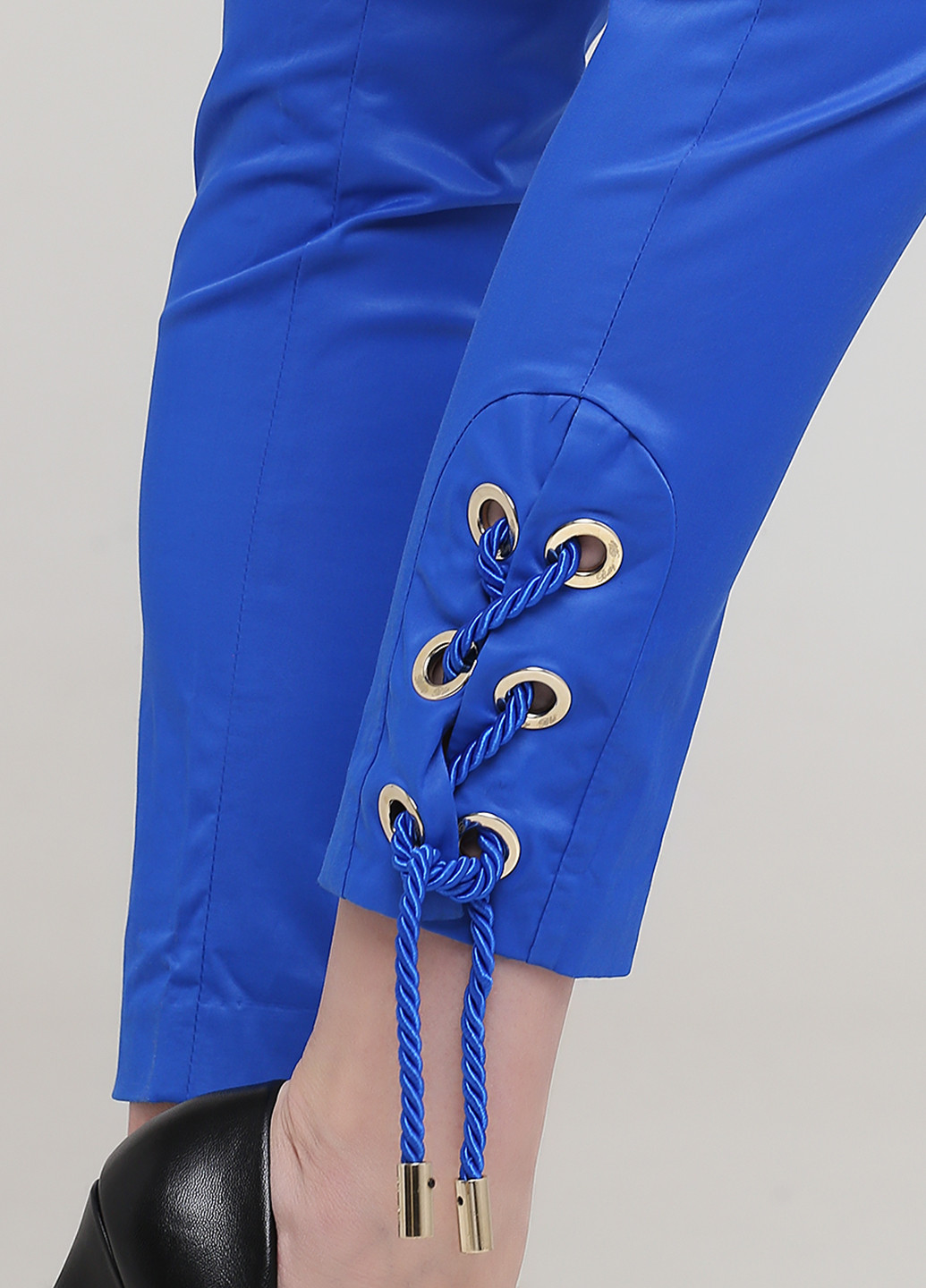 Индиго кэжуал демисезонные зауженные, укороченные брюки Betty Blu