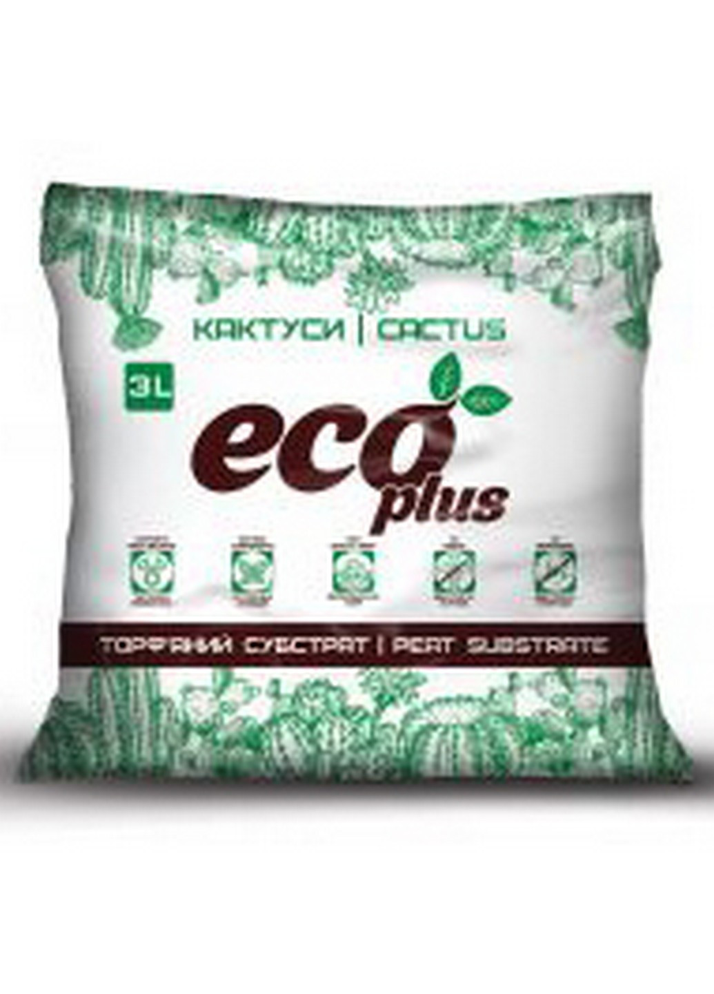 Торфяной субстрат ECO PLUS для кактусов 3 л Peatfield (230970872)