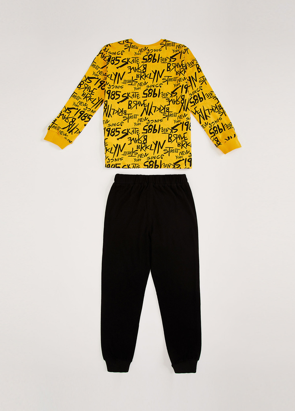 Желтая всесезон пижама(реклама, брюки) лонгслив + брюки DeFacto