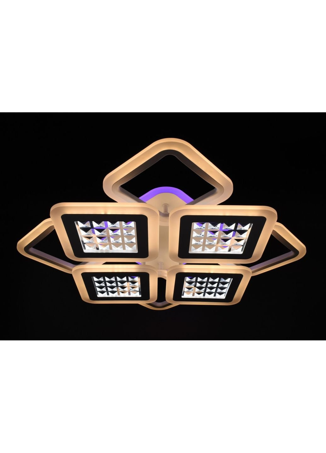 Люстра стельова LED з пультом A2723/4+4S-RGB-wh Білий 11х54х62 см. Sunnysky (253629553)
