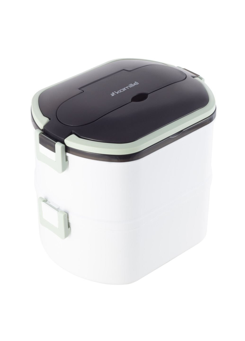 Ланч-бокс харчовий двоярусний KM-2139ZL 1500 мл бірюзовий Kamille (253620701)