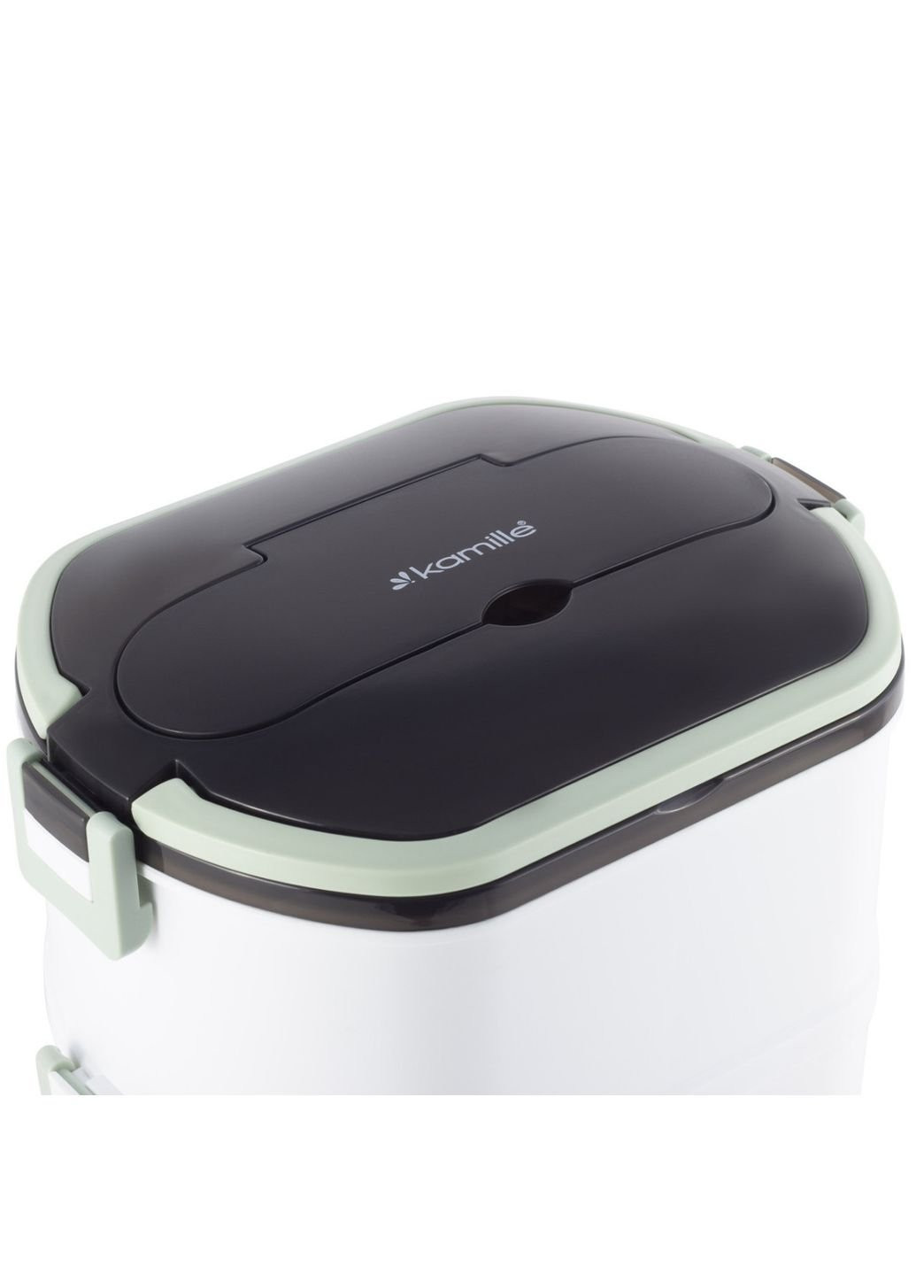 Ланч-бокс харчовий двоярусний KM-2139ZL 1500 мл бірюзовий Kamille (253620701)