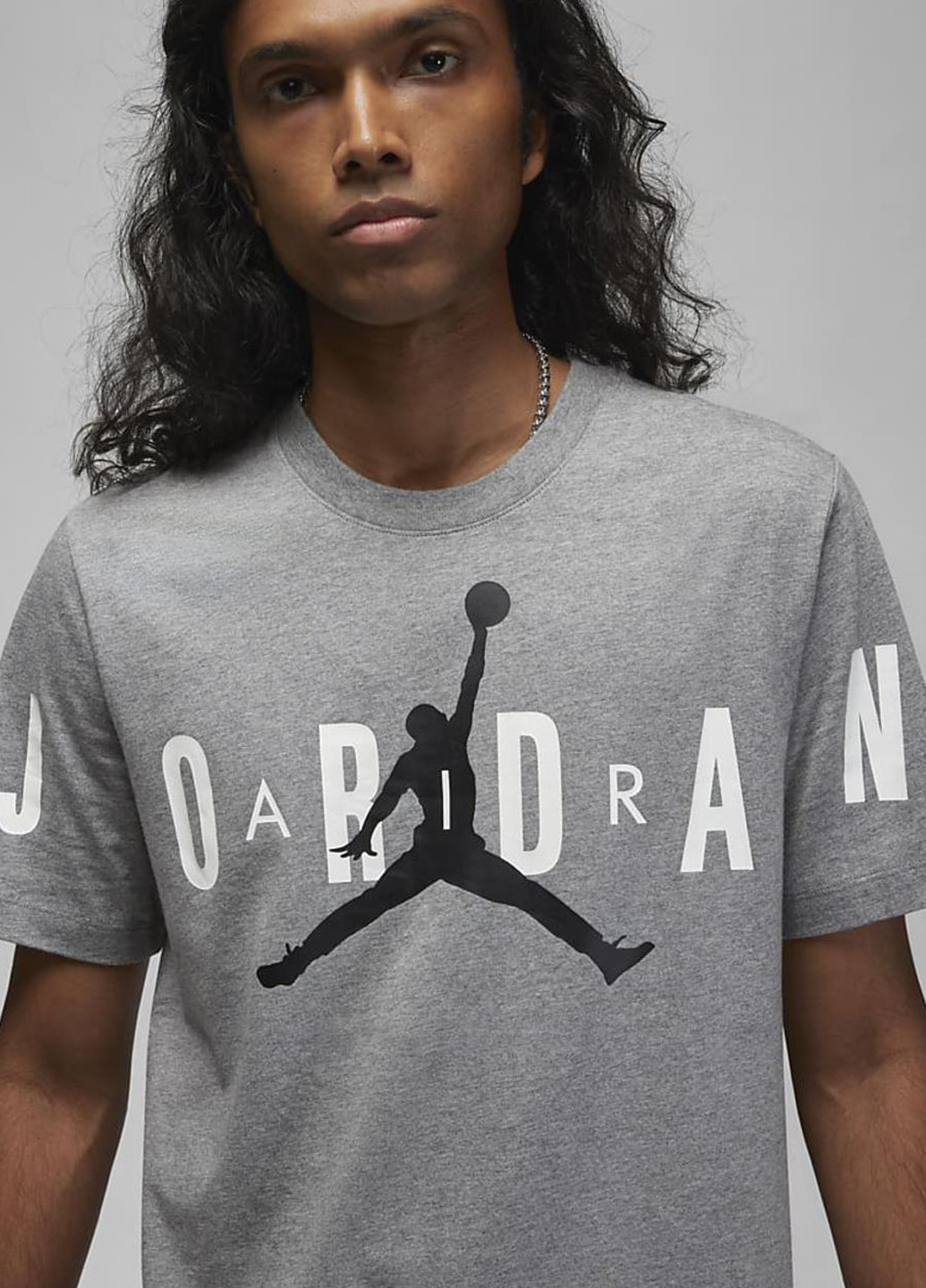 Сіра футболка dv1445-091 Jordan Air Stretch T-Shirt