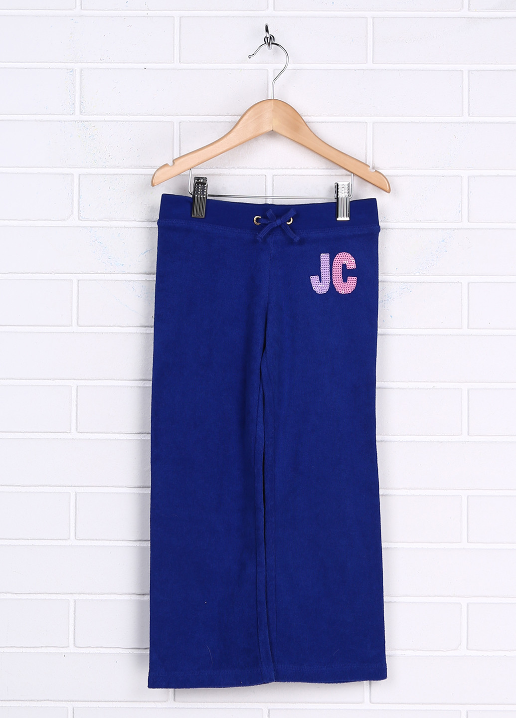 Синие спортивные демисезонные прямые брюки Juicy Couture