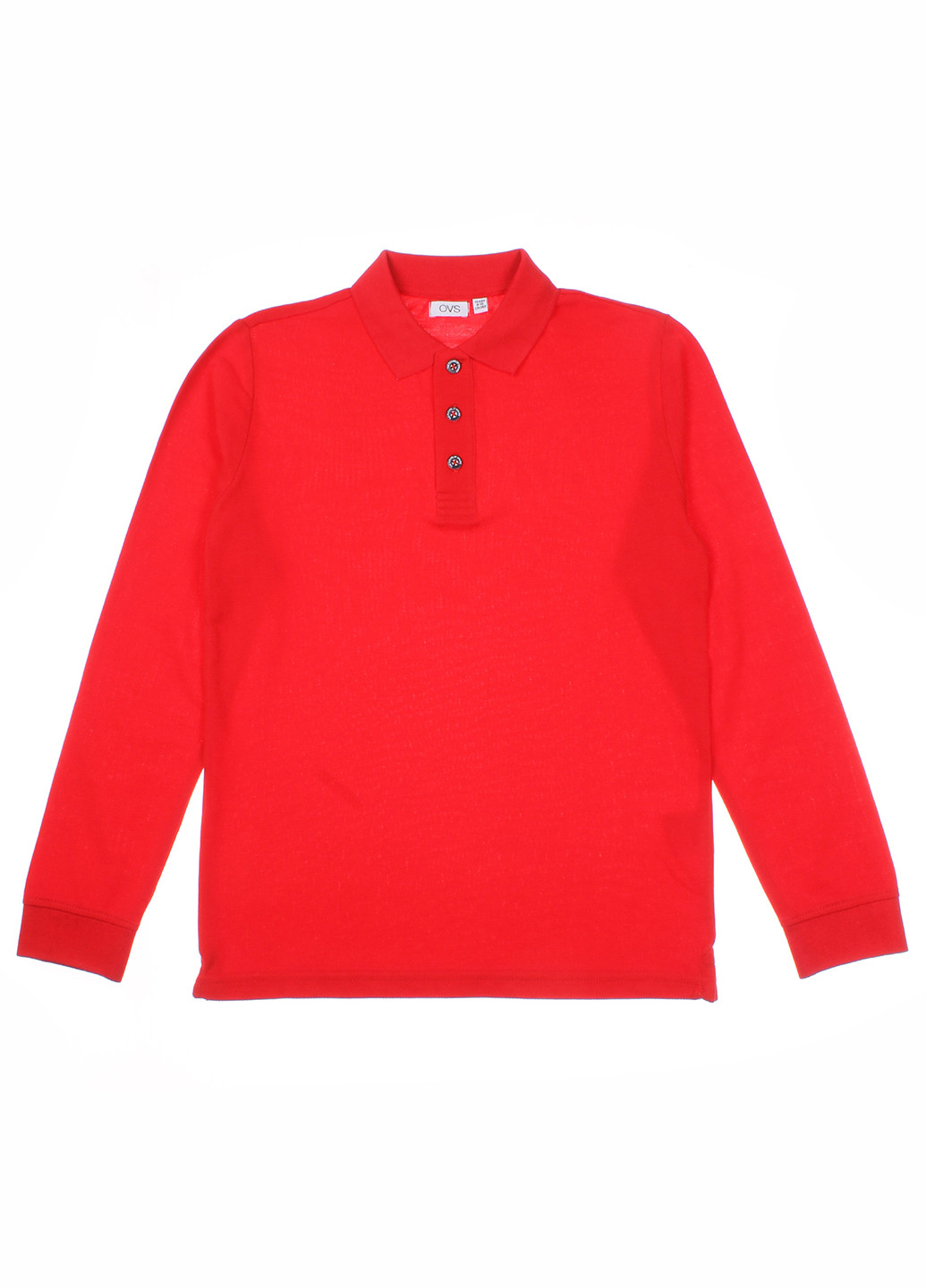 Красная детская футболка-поло для мальчика OVS однотонная