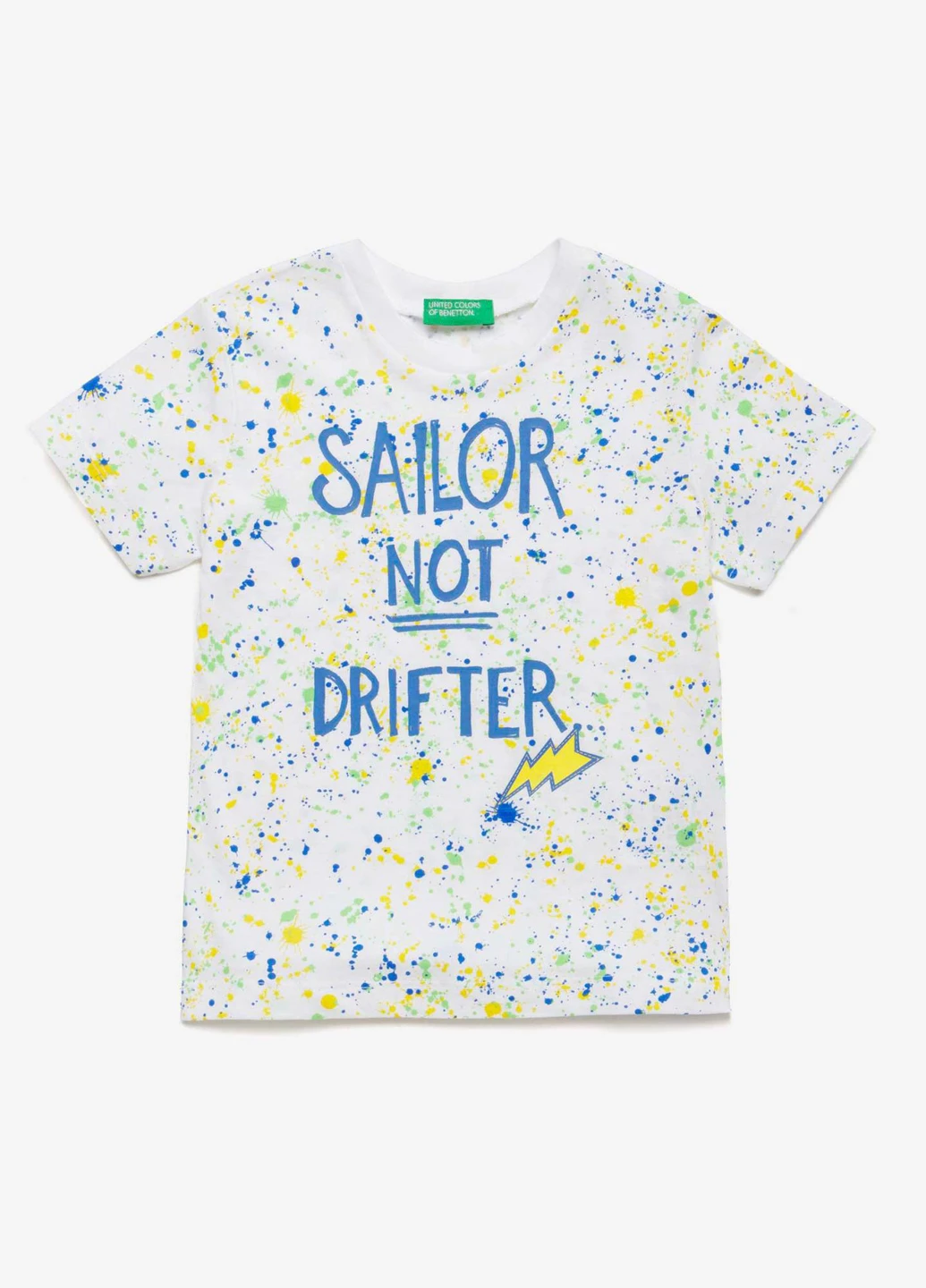 Молочная летняя футболка United Colors of Benetton