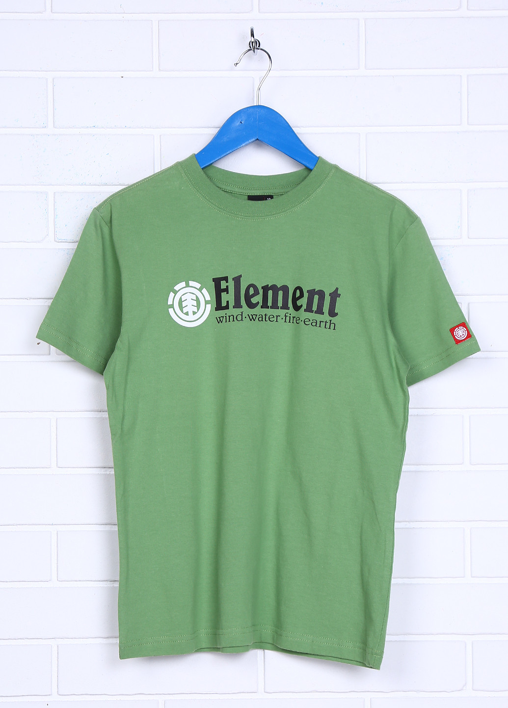 Зеленая летняя футболка с коротким рукавом Element