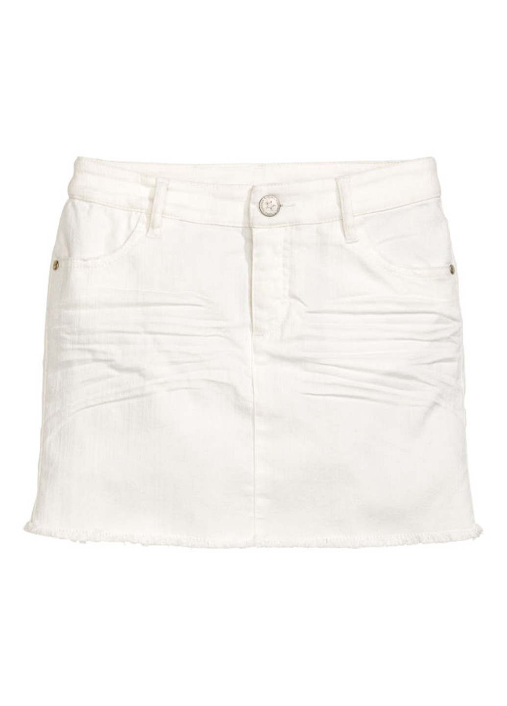 Спідниця H&M міні однотонна біла джинсова