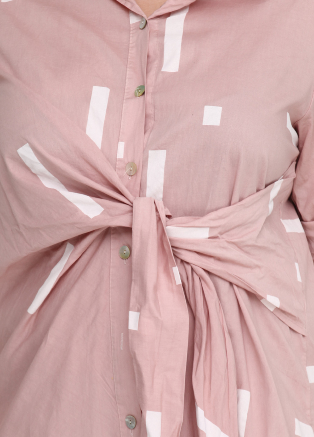Светло-розовое кэжуал платье New Collection с орнаментом