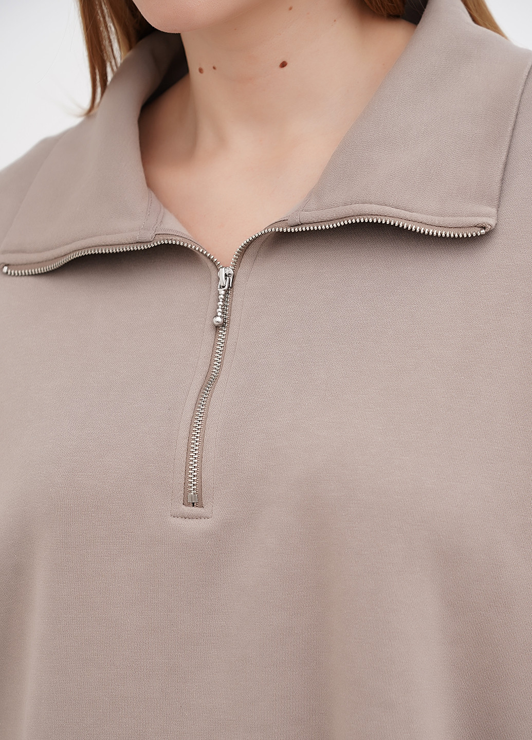 Бежевое кэжуал платье платье-свитшот H&M однотонное