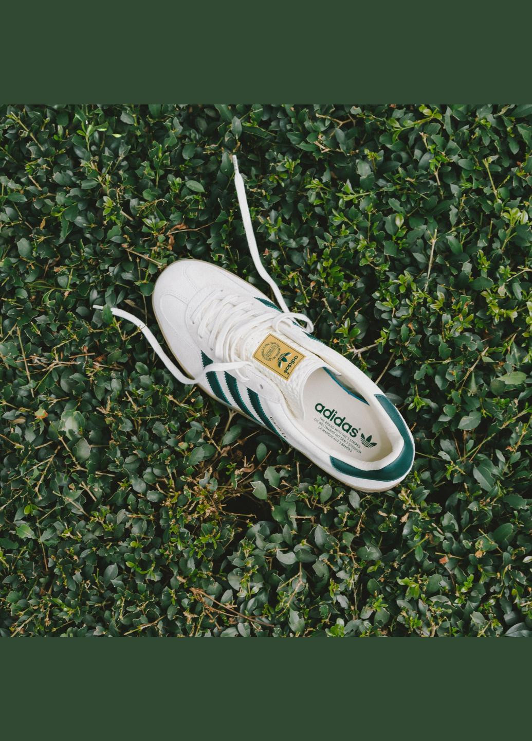 Кросівки IH7502 adidas Gazelle Indoor Cream White Collegiate Green Gum комбіновані демісезони (317229320)