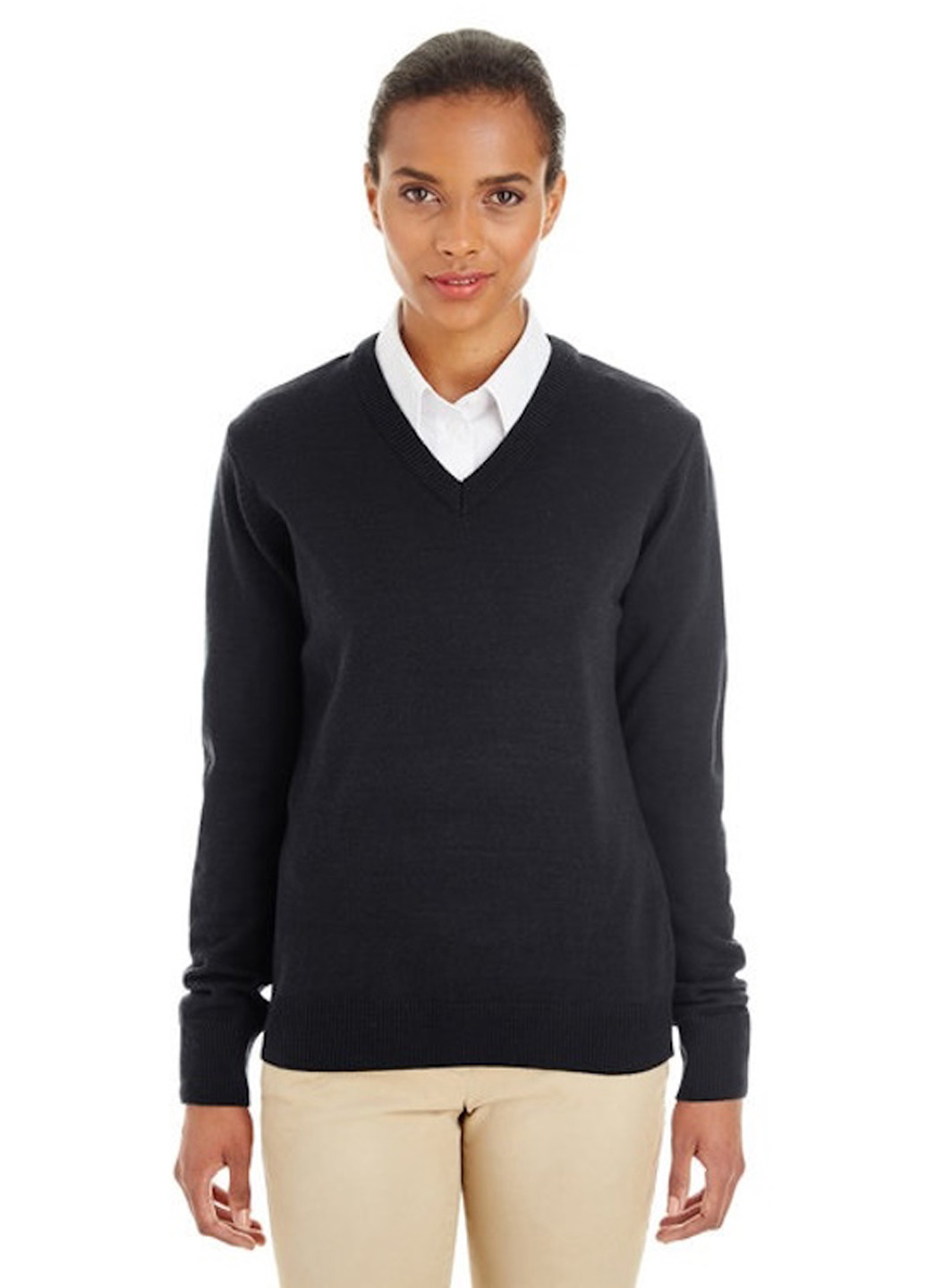 Чорний демісезонний пуловер пуловер Harriton