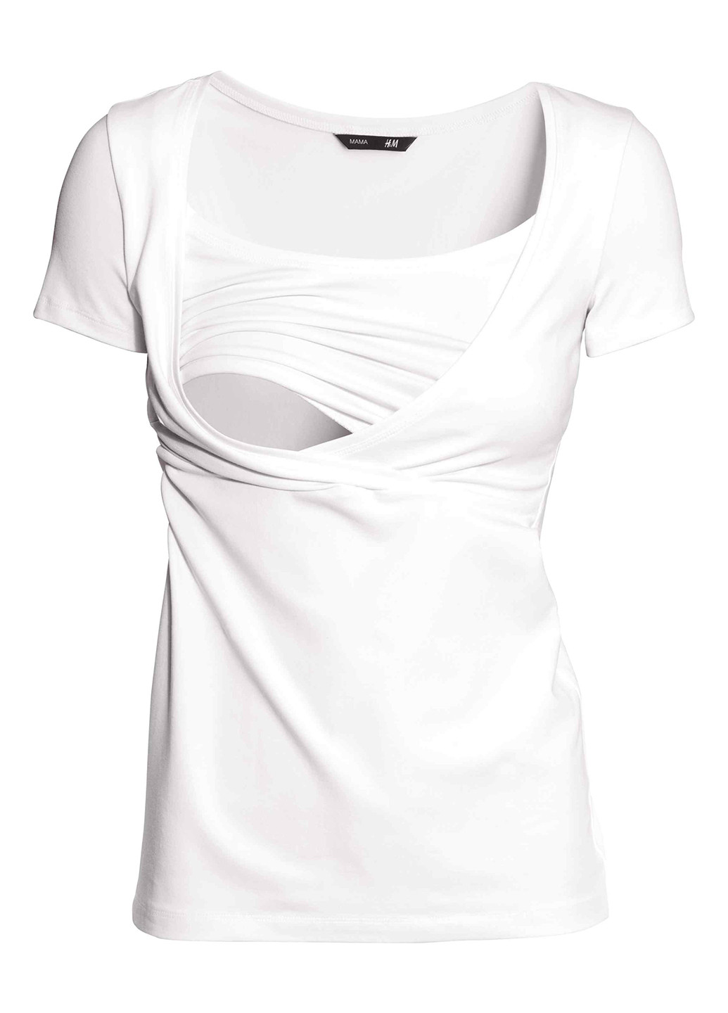 Белая летняя футболка для кормящих H&M