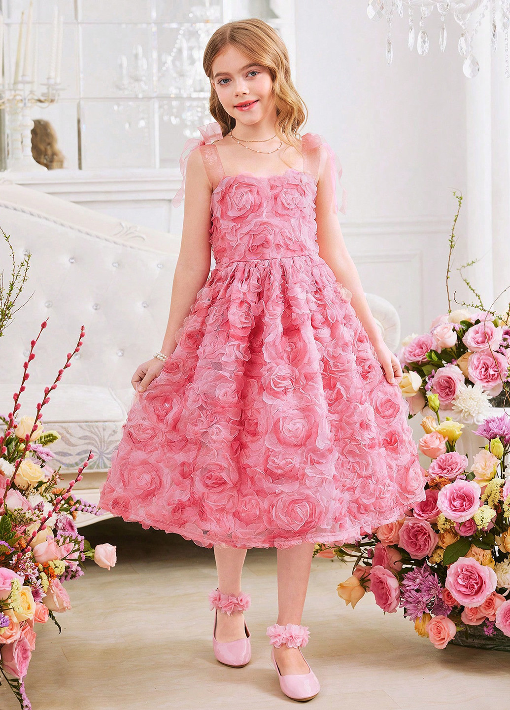 Розовое платье SHEIN (365683242)