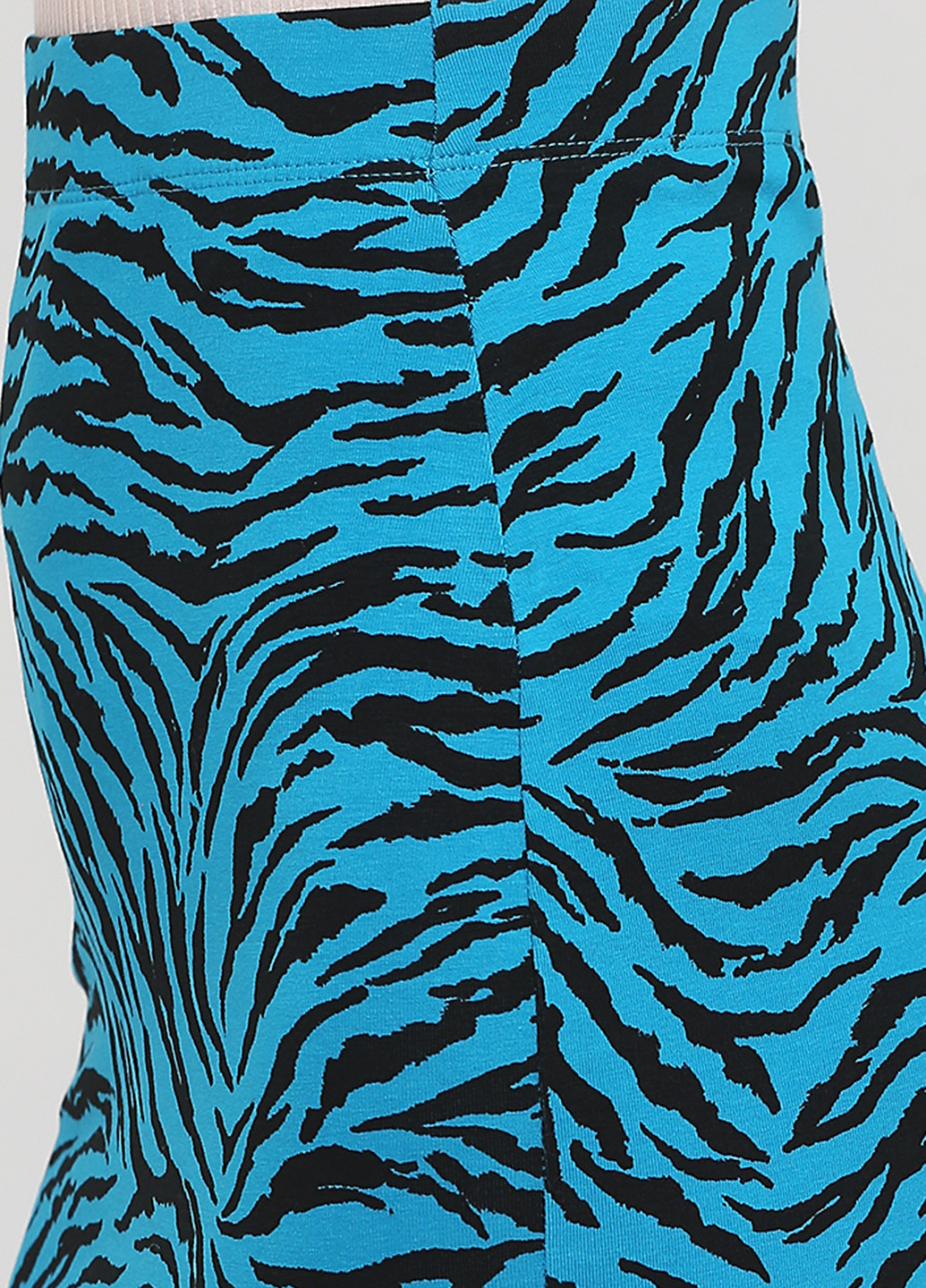 Бирюзовая кэжуал с тигровым узором юбка C&A