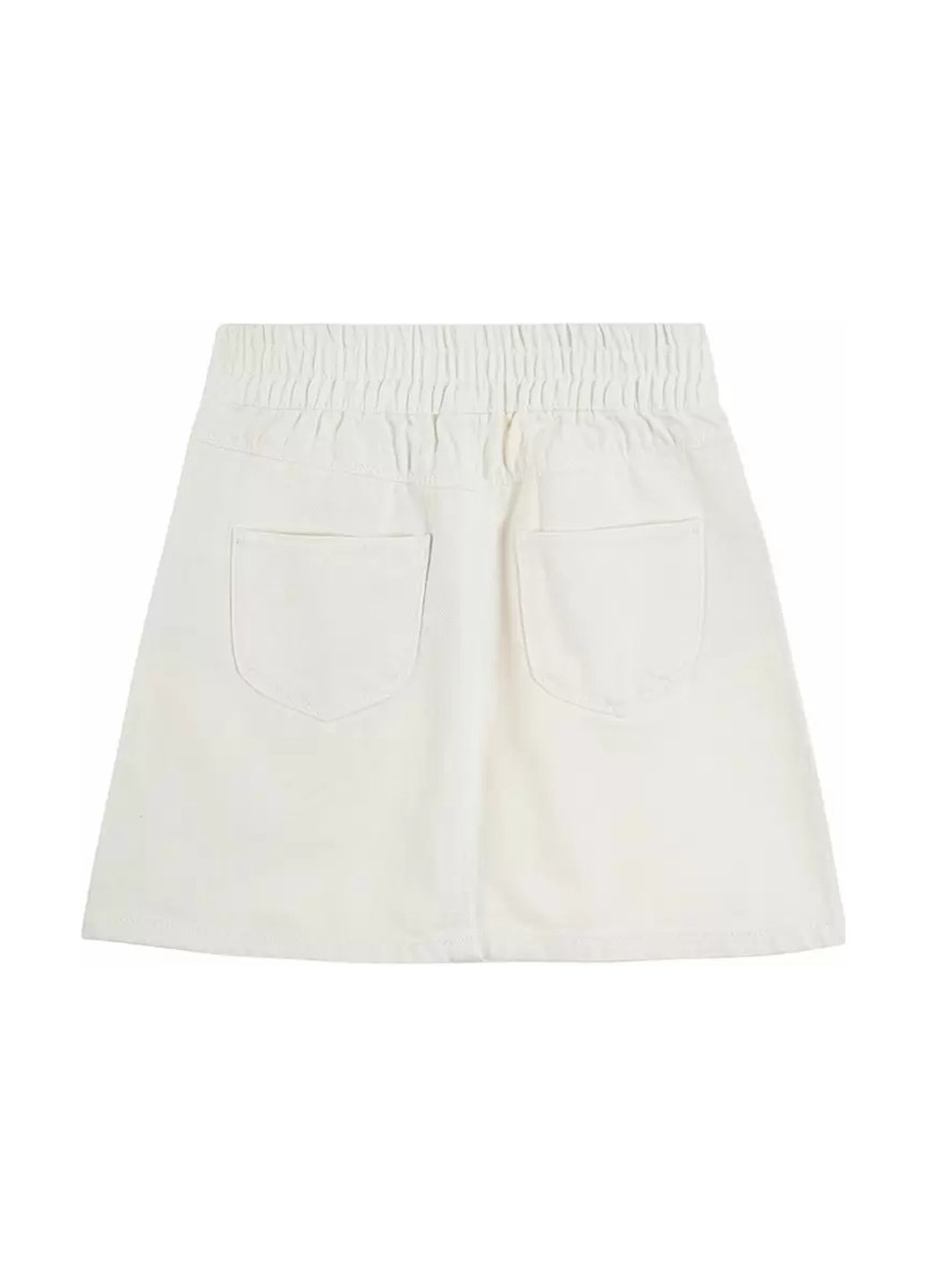 Молочная кэжуал однотонная юбка Cool Club а-силуэта (трапеция)