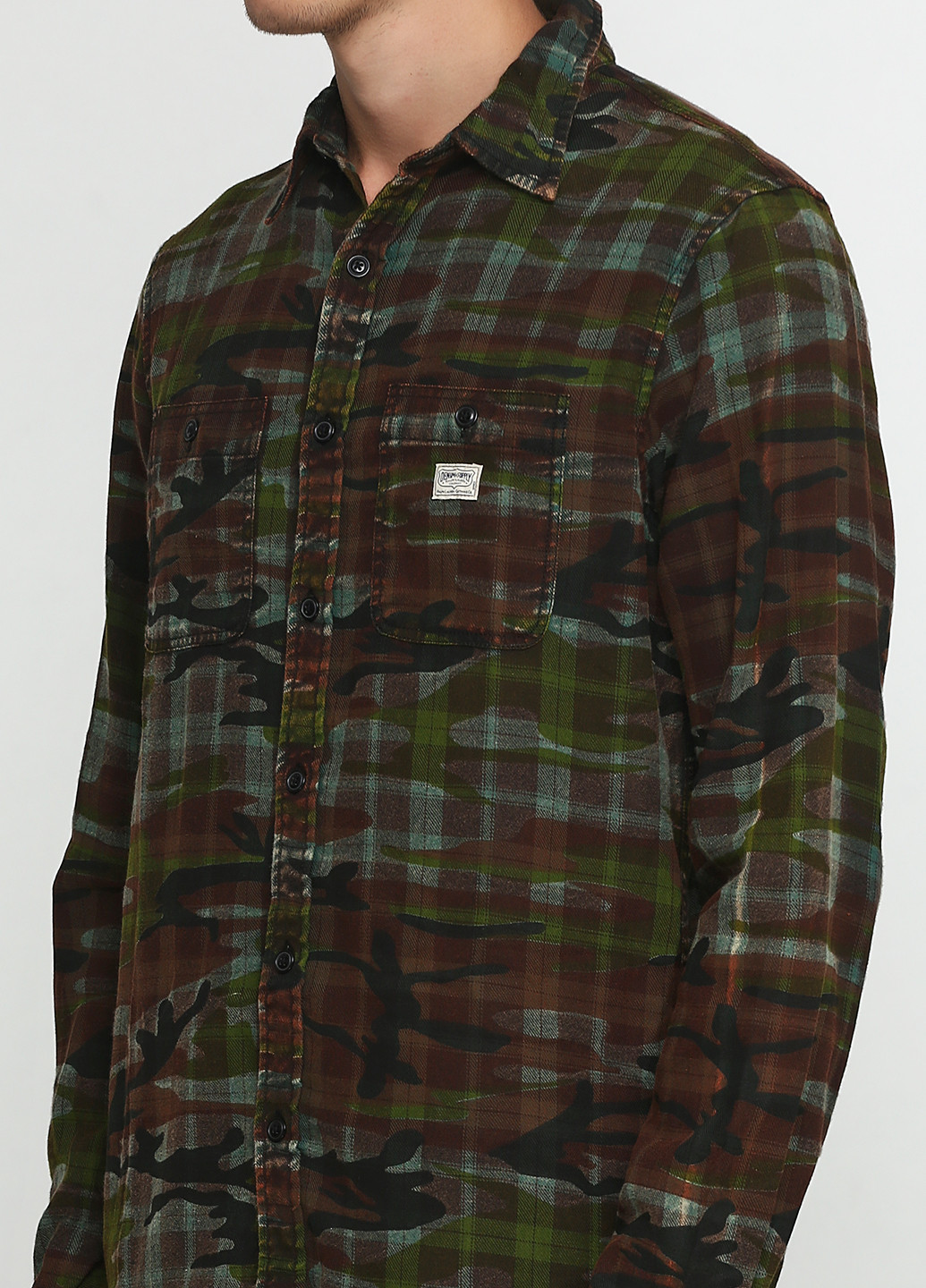 Оливковковая (хаки) рубашка камуфляжная Ralph Lauren