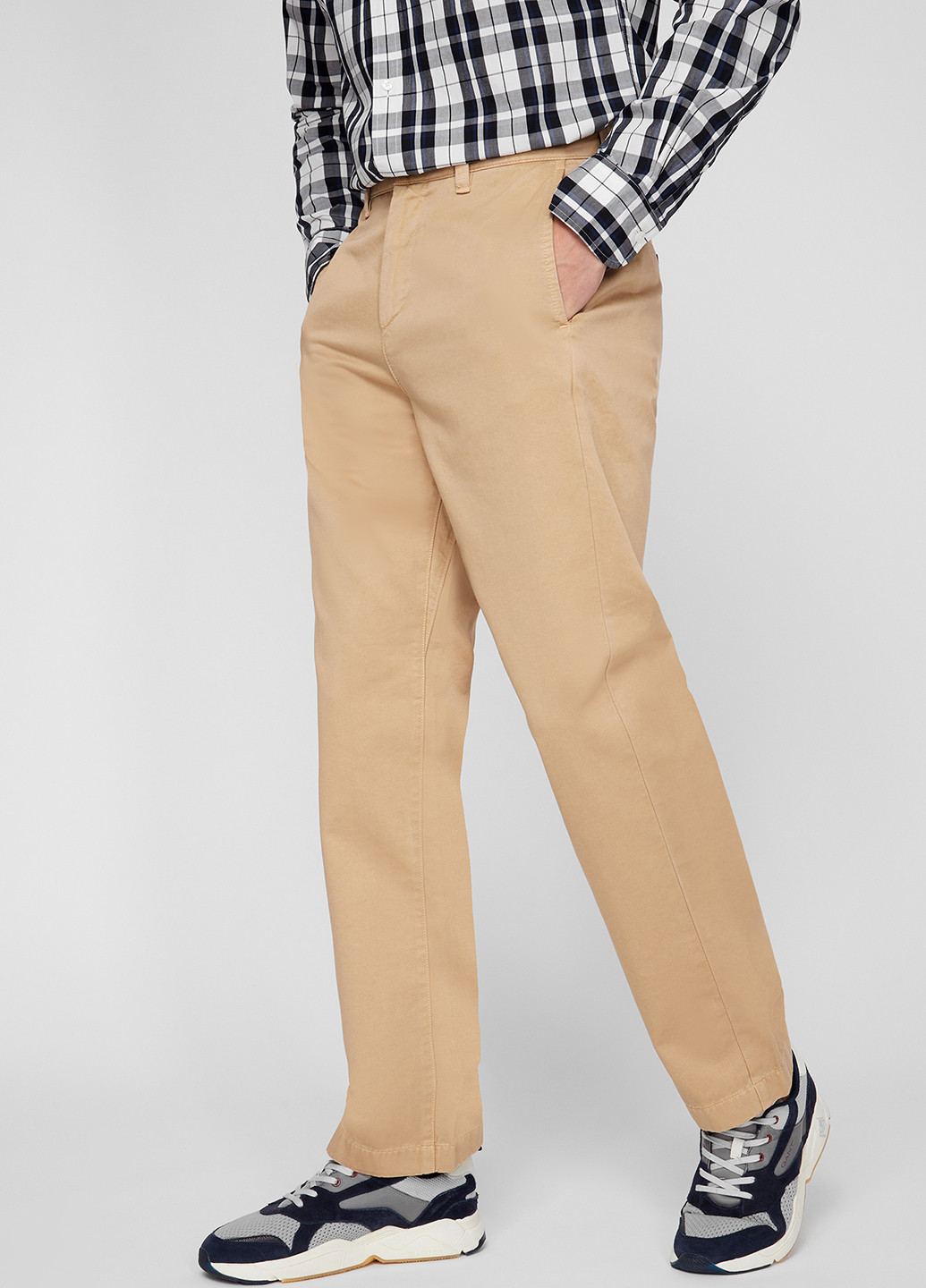 Бежевые кэжуал демисезонные прямые брюки Gant