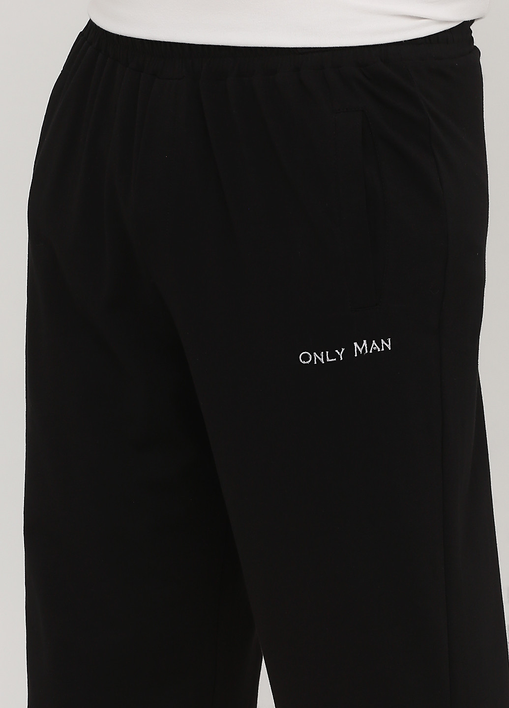 Черные спортивные летние прямые брюки Only Man