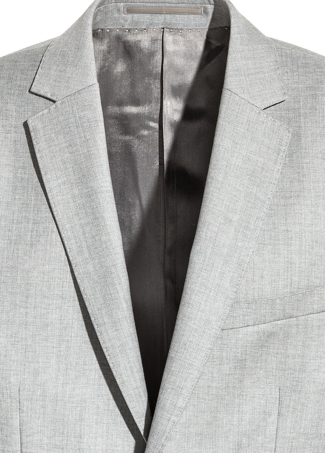 Пиджак H&M меланж серый кэжуал