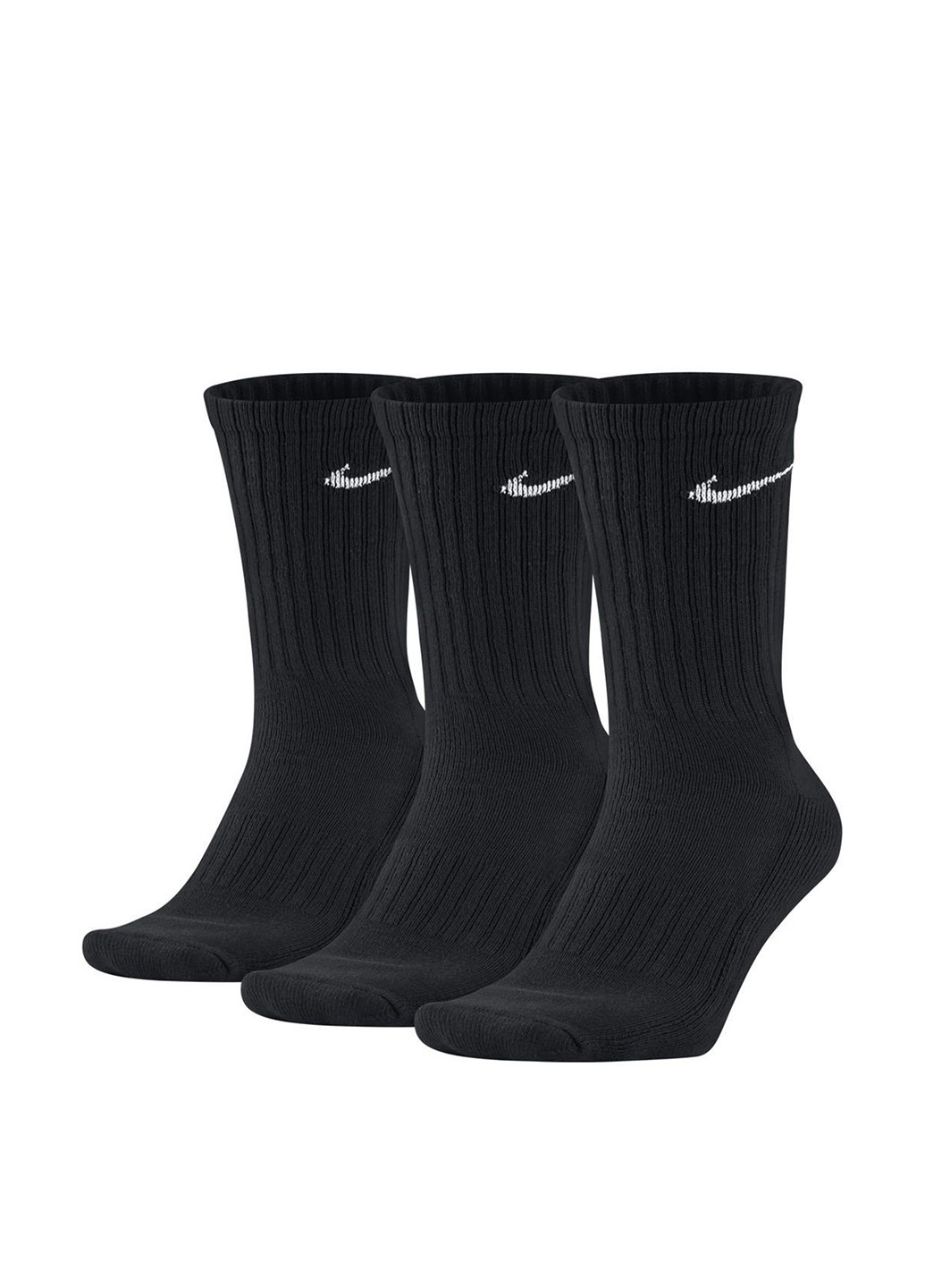 Шкарпетки (3 пари) Nike логотипи чорні спортивні
