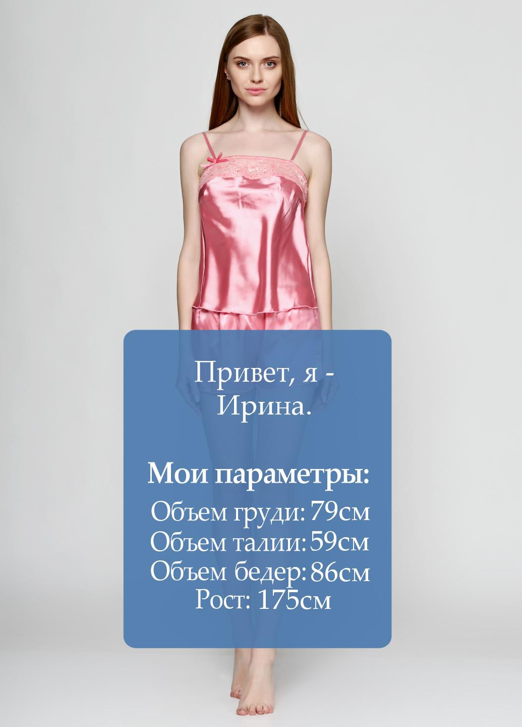 Розовая всесезон пижама (топ, шорты) Maria Lenkevich