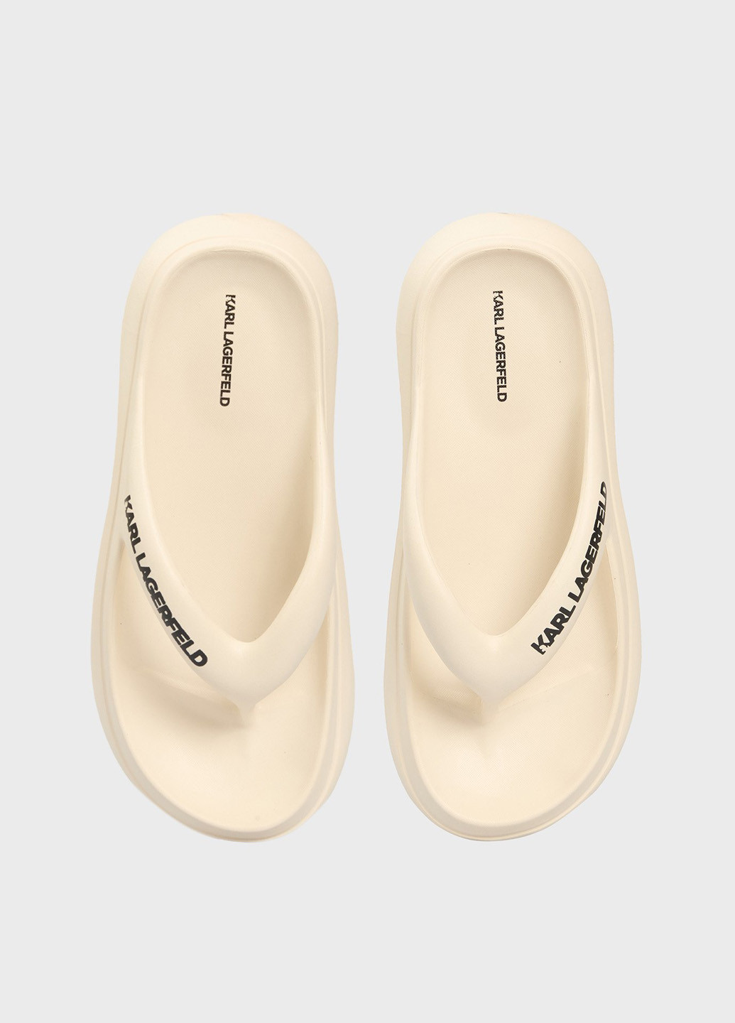 Светло-бежевые кэжуал вьетнамки Karl Lagerfeld