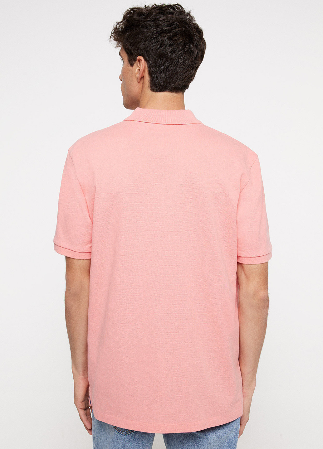 Розовая футболка-поло для мужчин Springfield однотонная