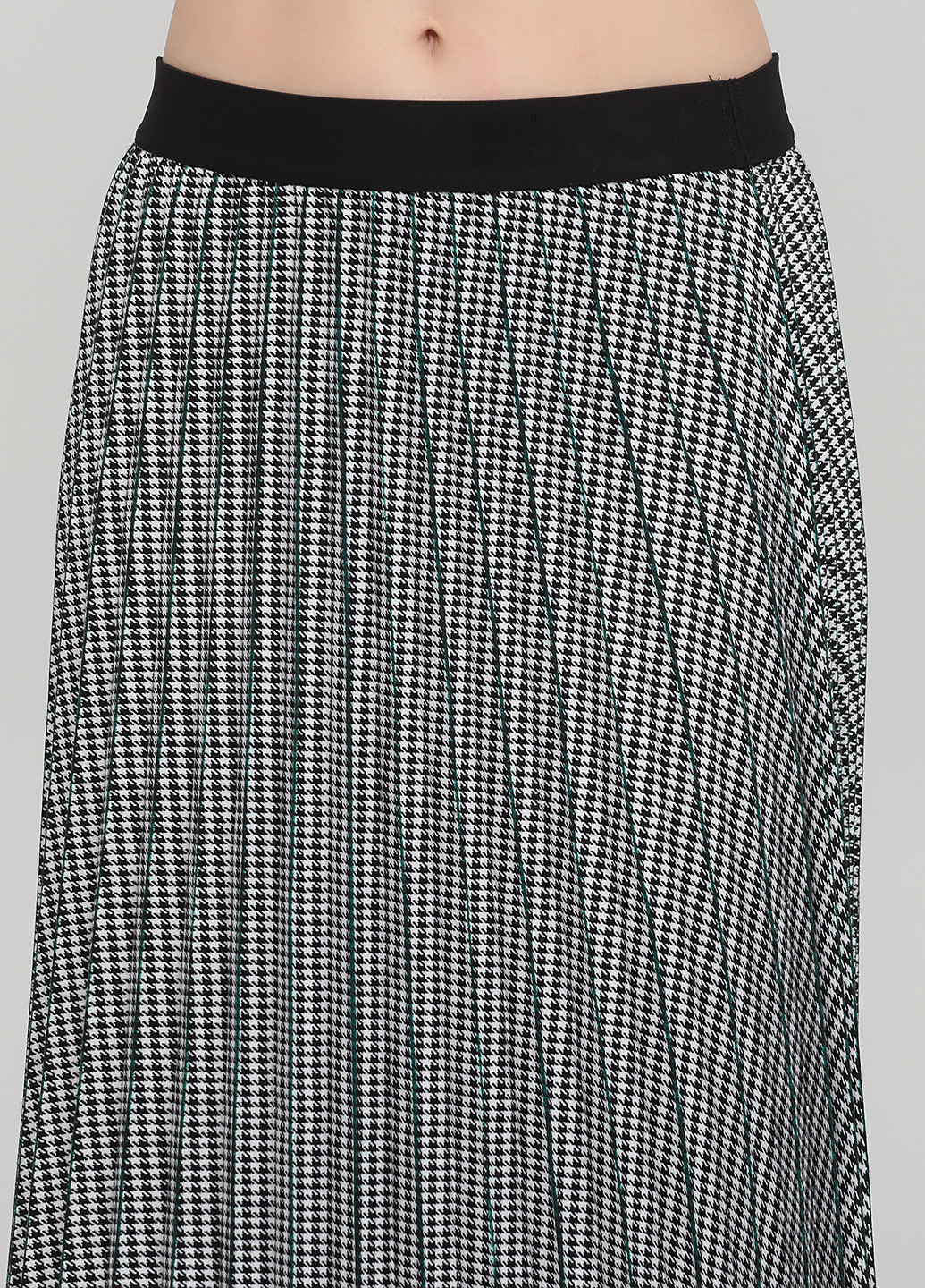 Черно-белая кэжуал с узором гусиная лапка юбка Marc O'Polo плиссе, клешированная