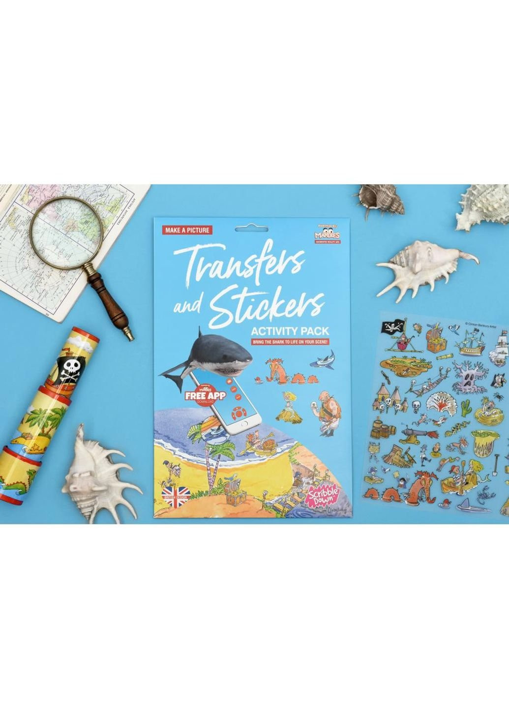 Набір для творчості Набір перекладних наклейок з онлайн додатком Острів піратськ (SD/20) Scribble Down (249599477)