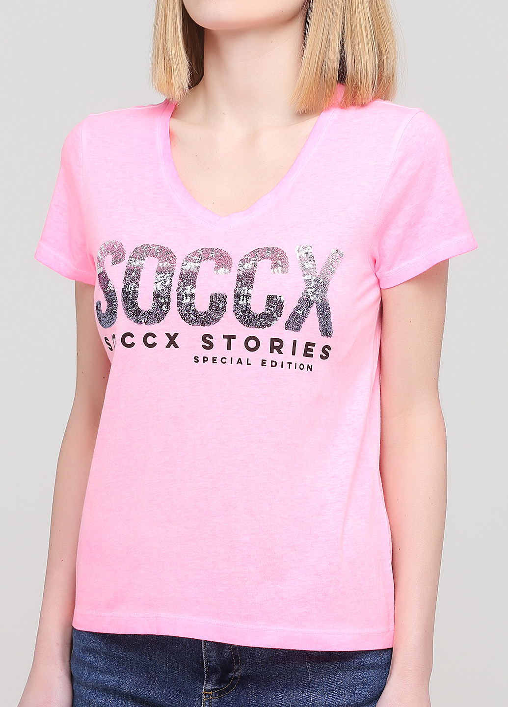 Рожева літня футболка Soccx