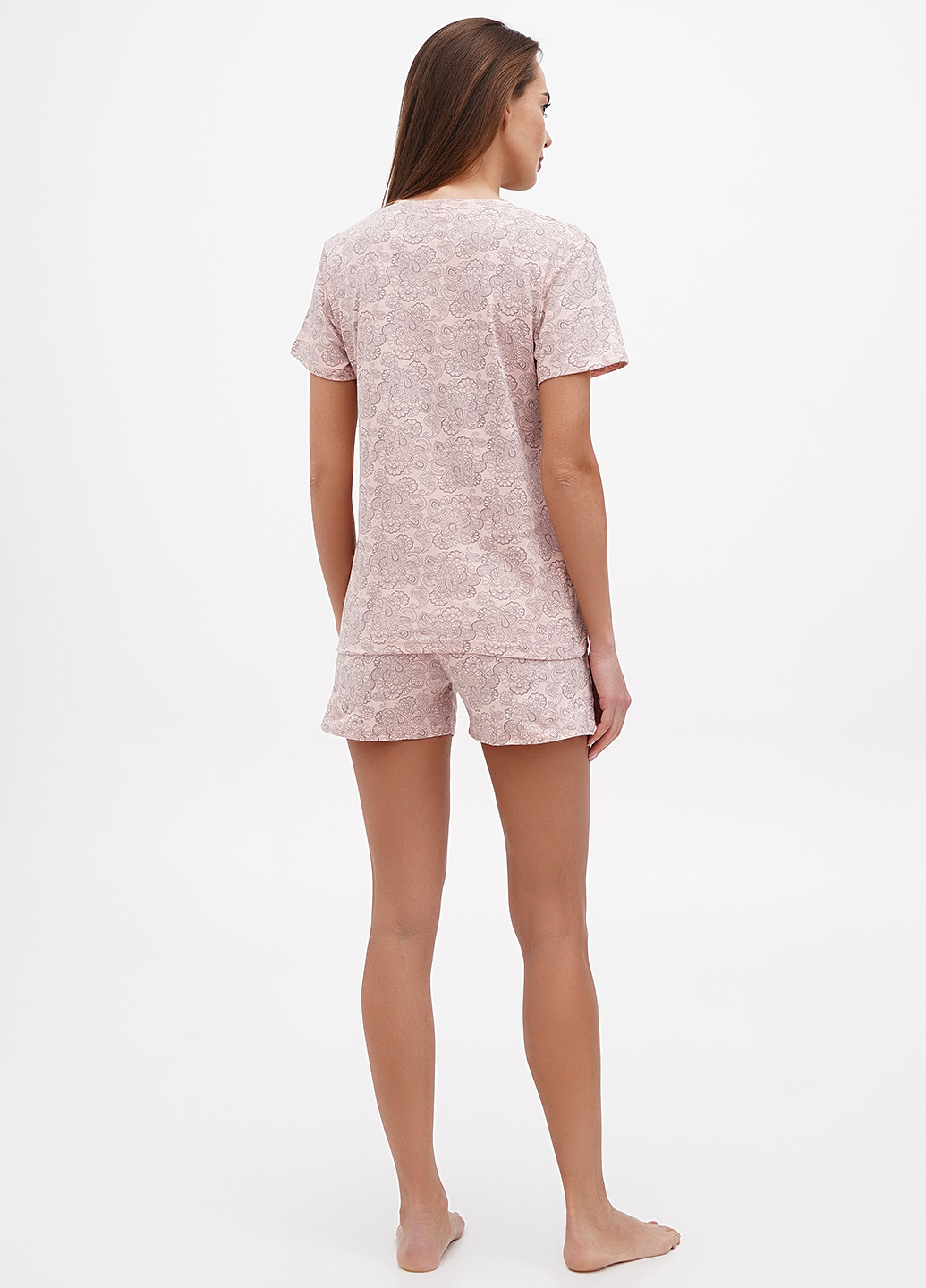 Светло-розовая всесезон пижама (футболка, шорты) футболка + шорты Lucci