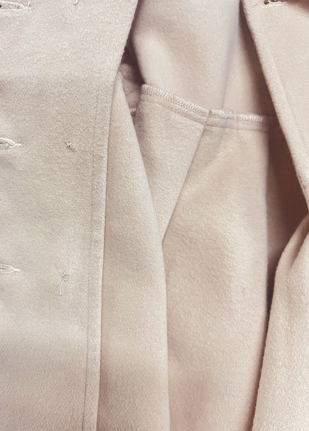 Кремове демісезонне Пальто двобортне SHEIN