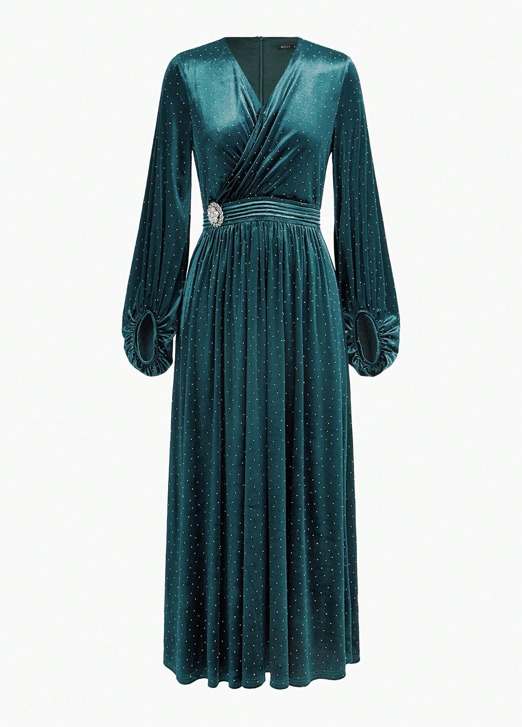 Смарагдова вечірня сукня кльош SHEIN однотонна