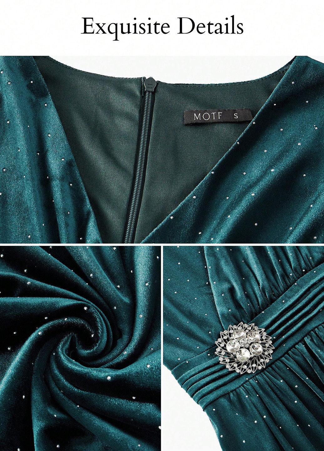 Смарагдова вечірня сукня кльош SHEIN однотонна