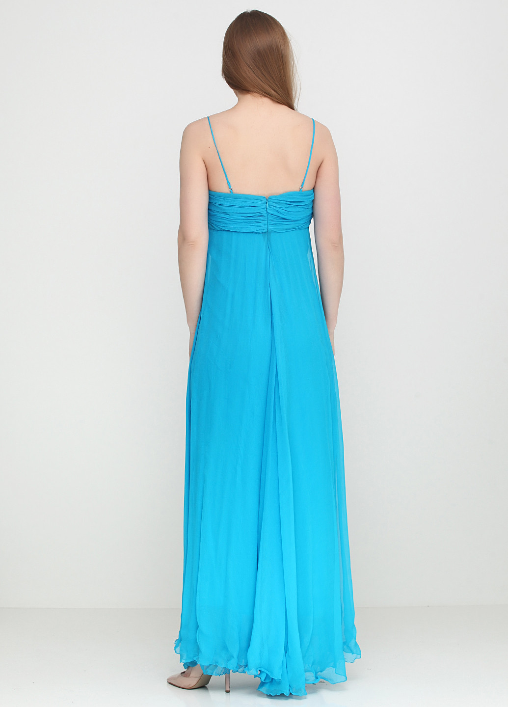 Блакитна вечірня сукня, сукня Ralph Lauren однотонна