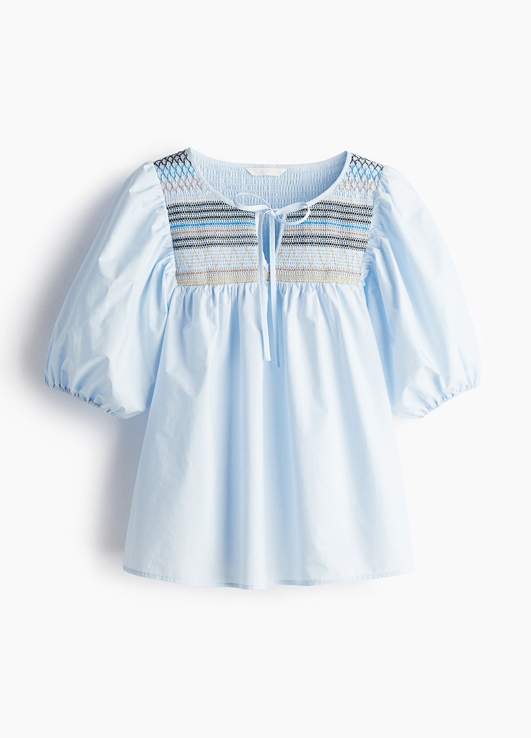 Світло-блакитна блуза з баскою H&M