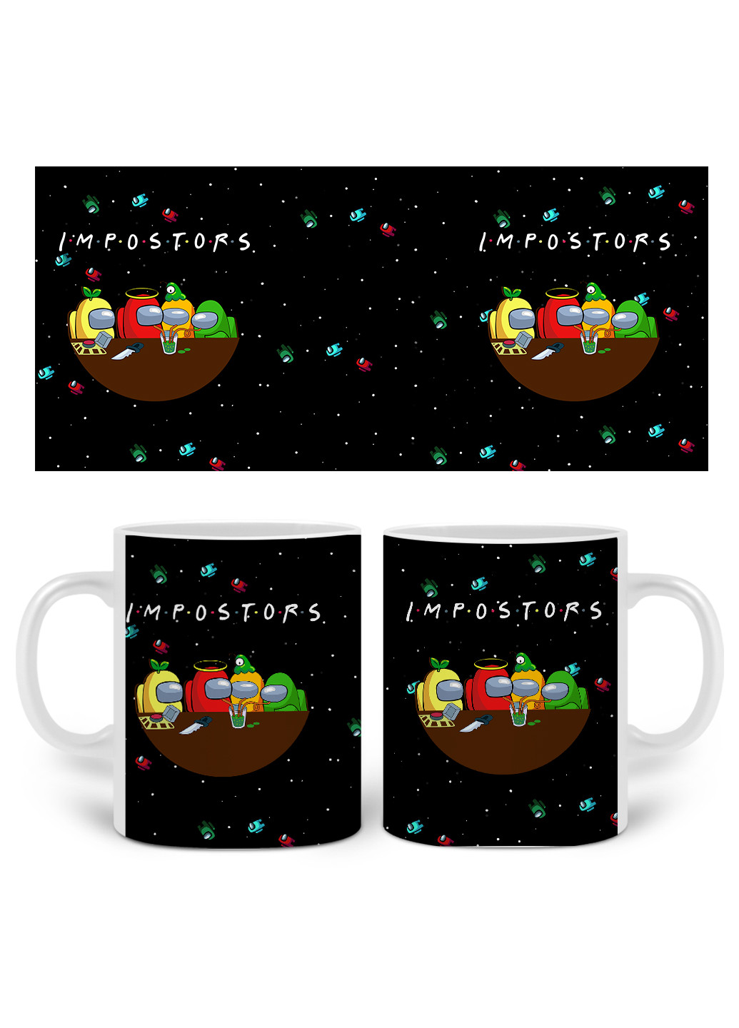 Кружка Амонг Ас (Among Us) 330 мл горнятко керамічне (20259-2415) MobiPrint (219776038)