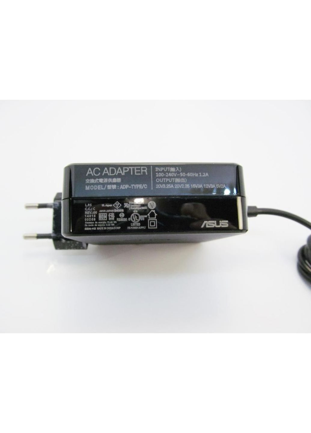 Блок питания к ноутбуку м USB Type (ADP-TYPE/C / A40242) Asus 65w 20v, 3.25a + 15v, 3a + 12v, 3a + 5v, 2a, разъе (250054175)