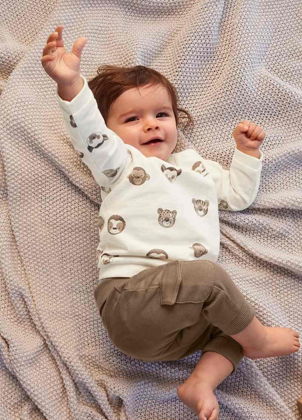 Коричневые кэжуал демисезонные брюки джоггеры C&A